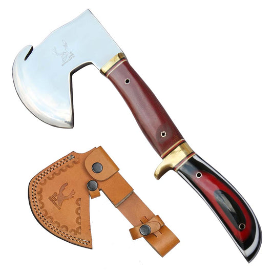 TheBoneEdge 12" Stainless Steel Blade Mini Hunting Axe Resin Handle With Sheath