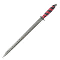 TheBoneEdge 28" Damascus Blade Mini Sword With Leather Red & Black Wrap Handle & Sheath
