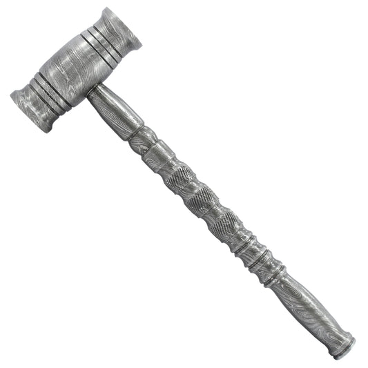 TheBoneEdge 9" Damascus Steel Hammer Custom Hand Made Stunning Handle