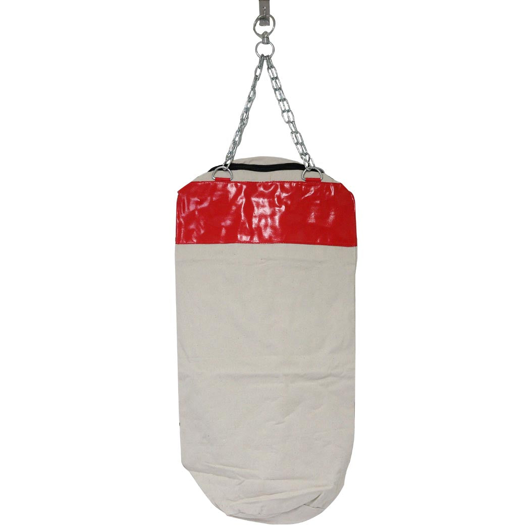 Red Canvas Punching Bag with Chains Brand New