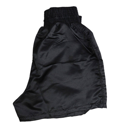 Last Punch Black Color Satin MMA Kick boxing shorts
