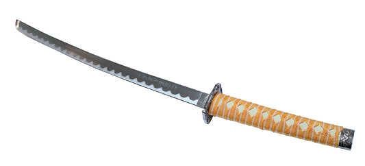 40" Yellow Japanese Carbon steel blade Samurai Ninja katana Sword Stand & Sheath