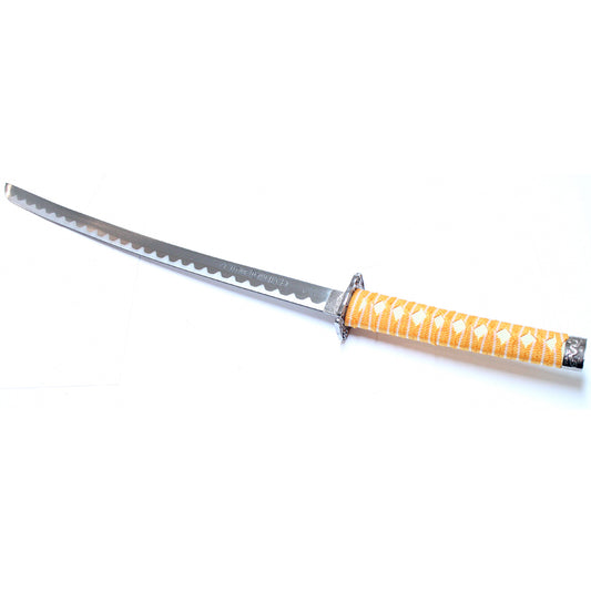 3Pc Set of Japanese Samurai Ninja Katana Swords Good Quality Yellow Dragon Design