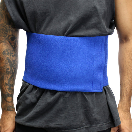 Perrini 8" Blue Waist Slimmer Back Support Belt Tummy Belt Exercise Gym