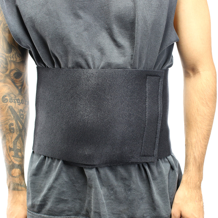 Perrini 8" Black Waist Slimmer Back Support Belt Tummy Belt Exercise Gym