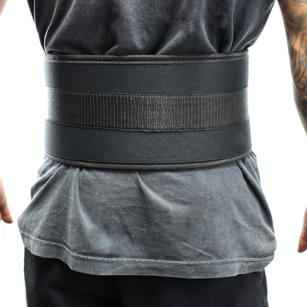 Last Punch® 6" Nylon Power Weight Lifting Belt / Back Support Belt Black