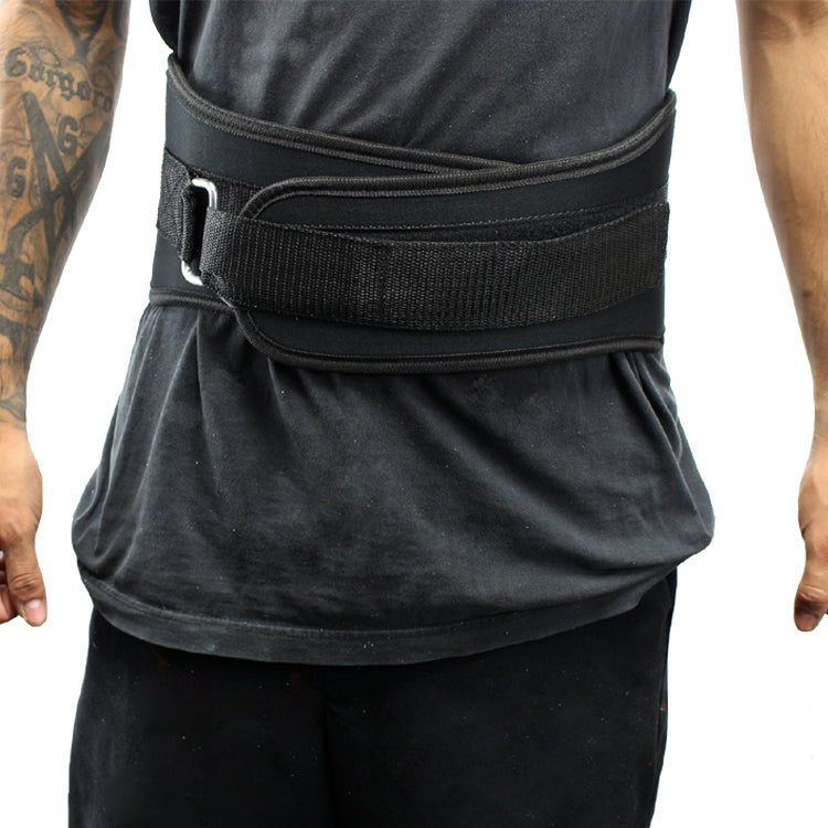 Last Punch® 6" Nylon Power Weight Lifting Belt / Back Support Belt Black