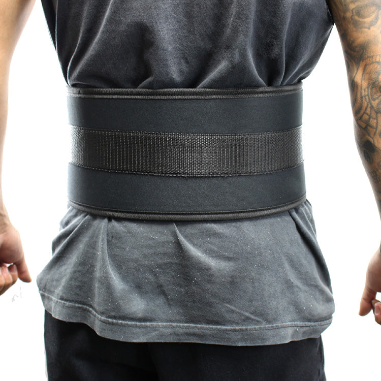 Last Punch® 6" Nylon Power Weight Lifting Belt / Back Support Belt Black