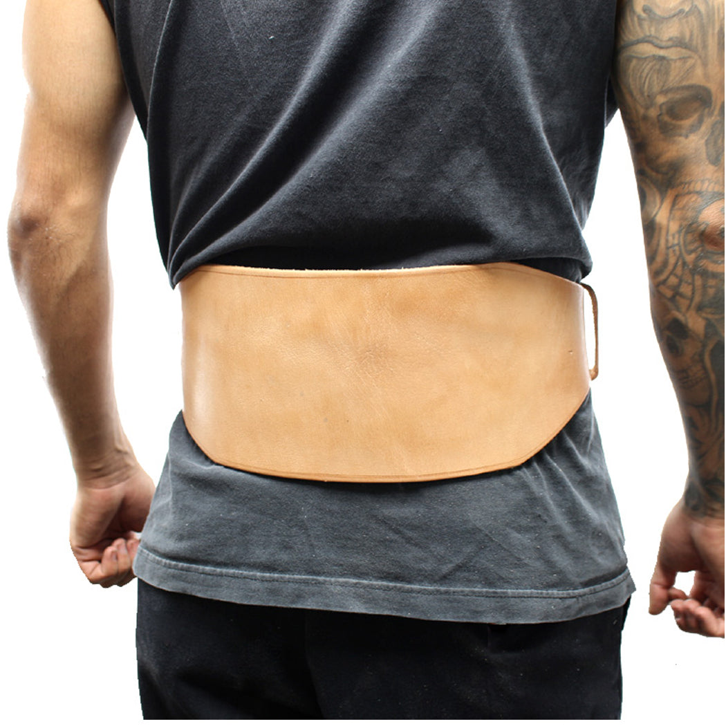 Last Punch 6" New Leather Weight Lifting Belt Padded Power Good Quality all Sizes