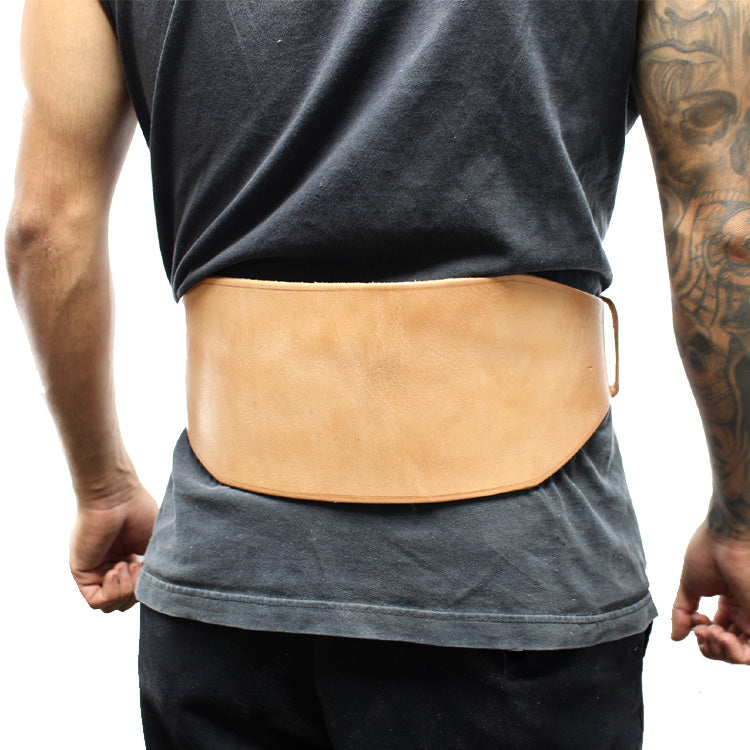 Last Punch 6" New Leather Weight Lifting Belt Padded Power Good Quality all Sizes