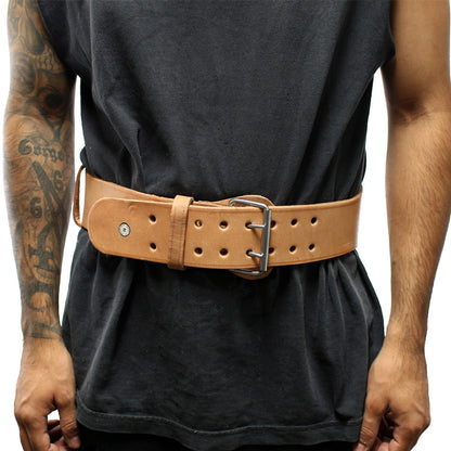 Last Punch 6" New Leather Weight Lifting Belt Padded Power Good Quality all Sizes