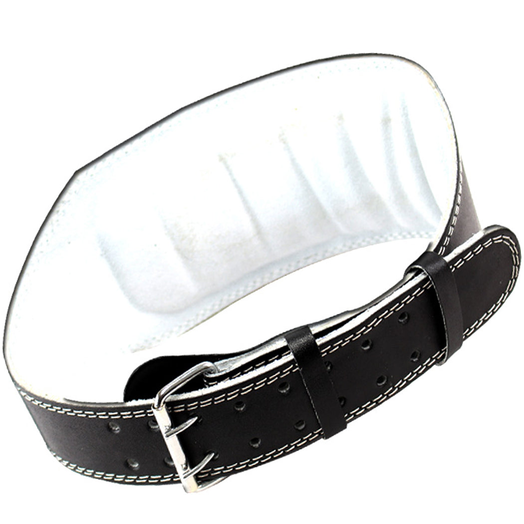 Last Punch 6" Fitness Leather Weight Lifting Belt Padded Black Good Quality all Sizes