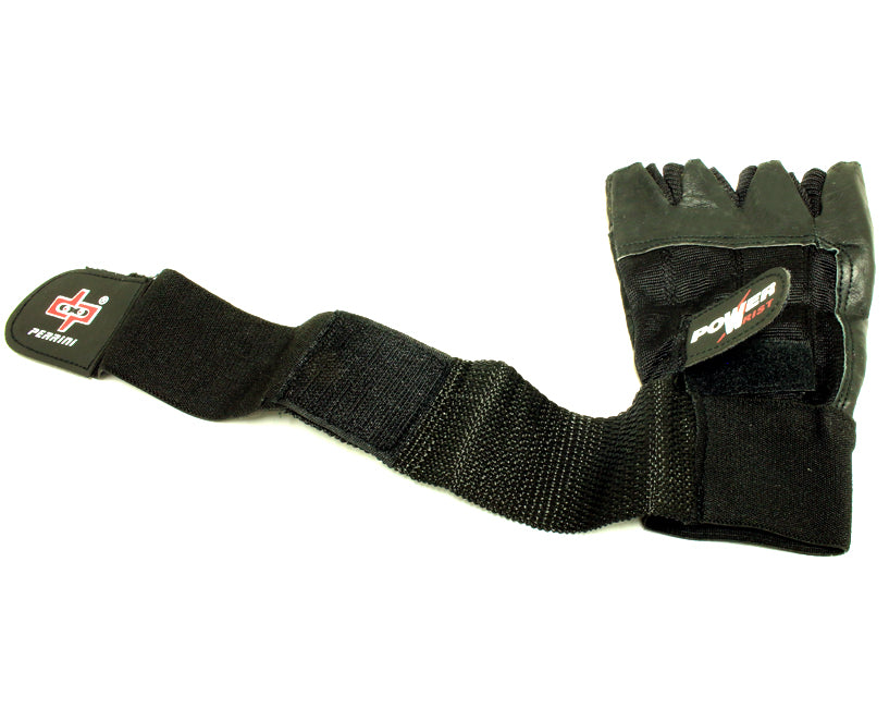 Black Leather Weight Lifting Fingerless Workout Gloves