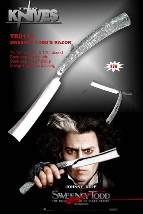 10" Johny Depp Razor Blade Knife Fantasy Movie Razor