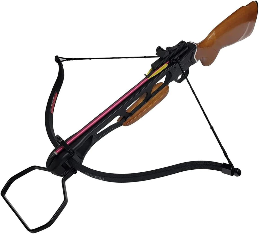 150lb Real Wood Tactical Hunting Crossbow with 2pc Arrows 210 FPS New