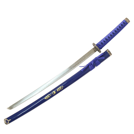 40" Katana Ying Yang Japanese Samurai Sword Carbon Steel Blade Blue
