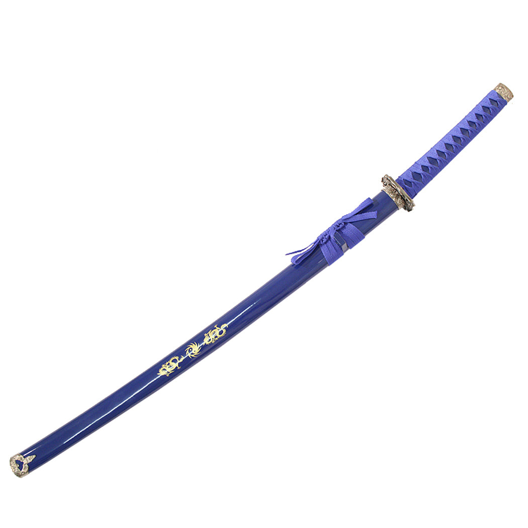 40" Katana Ying Yang Japanese Samurai Sword Carbon Steel Blade Blue