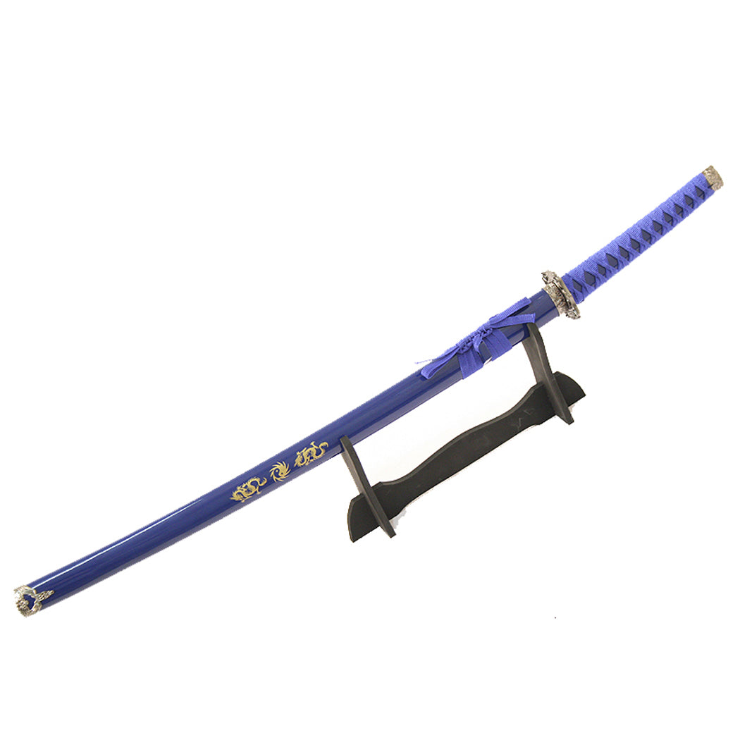 40" Katana Ying Yang Japanese Samurai Sword Carbon Steel Blade Blue