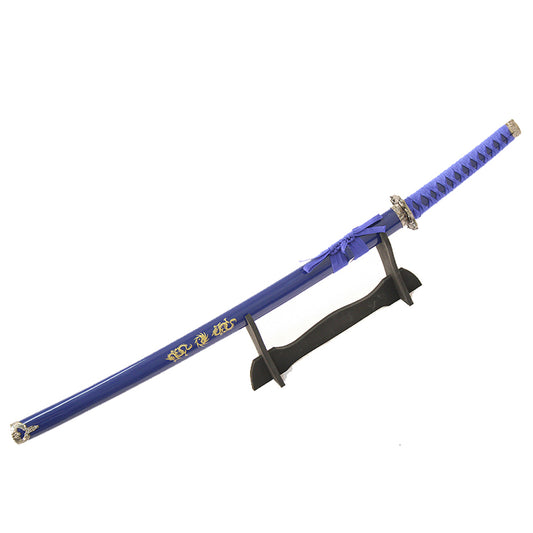 40" Katana Ying Yang Japanese Samurai Sword Carbon Steel Blade Blue