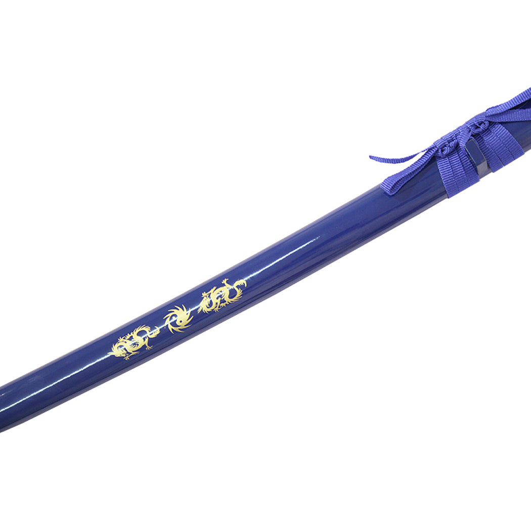 40" Katana Ying Yang Japanese Samurai Sword Carbon Steel Blade Blue