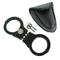 The Bone Edge  Tacticle Team Police Style Hinged Handcuffs Double Lock Black