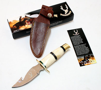 TheBoneEdge 9" Skinner Stainless Steel Blade Hunting Knife with Hook Sharp