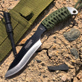 7" Full Tang Survival Hunting Knives with Fire Starter Stainless Steel Knife Camping
