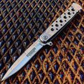 7.5" (S/A) Silver Folding Knife Stainless Steel Blade New