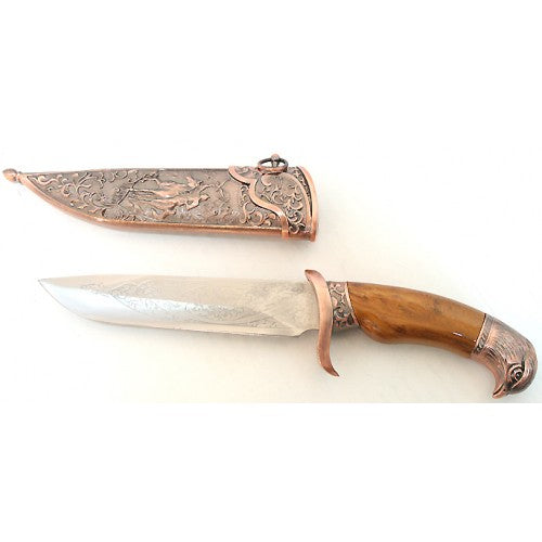 Defender 11" Dagger with Sheath Copper Color & Eagle Design