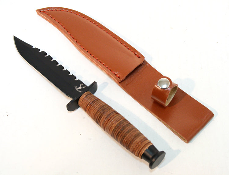 Defender-Xtreme 9" Hunting Knife Heavy Duty With Sheath