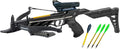 80lbs Hunting Self Cocking Pistol Crossbow Scope Package 225+ FPS All Black