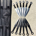 Defender Ninja 12pc Black & Silver Throwing Knives Set with Pouch New