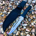 Defender 10.5" Hunting Knife Black Handle and Black Sheath