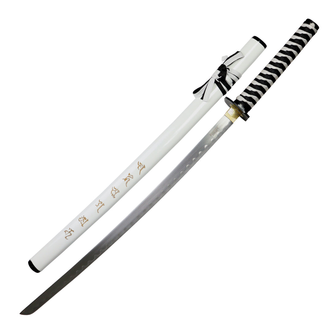 40.5" White Collectible Carbon Steel Blade Ninja Samurai Sword