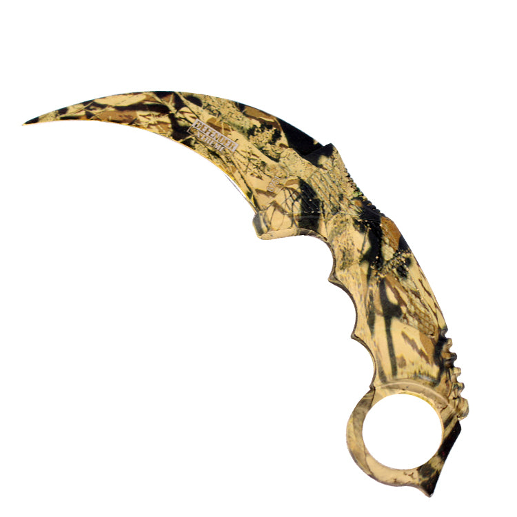 7.5" CSGO Tactical Karambit Combat Knife Fixed Blade Hawkbill Neck Doppler NEW