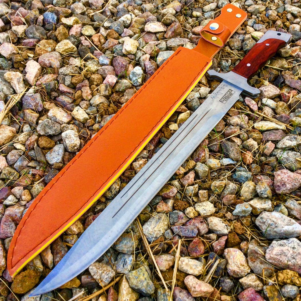 Defender 18" Full Tang Sword Wood Handle with Vinyl Sheath