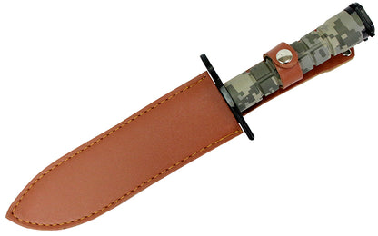 13.5" Military Survival Rambo Fixed Blade Hunting Knife Bayonet Tactical Bowie M9 - Camo