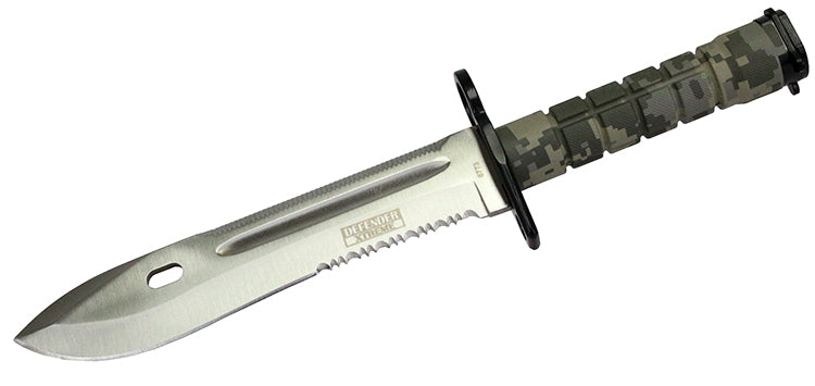 13.5" Military Survival Rambo Fixed Blade Hunting Knife Bayonet Tactical Bowie M9 - Camo