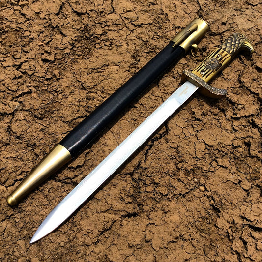 15" Collectible Dagger Eagle Design Handle Stainless Steel with Sheath New