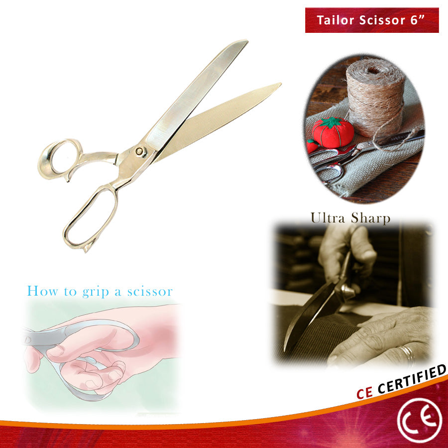 6" Tailor s Shears  Stainless Steel Sewing & Clothing Trimming Scissors