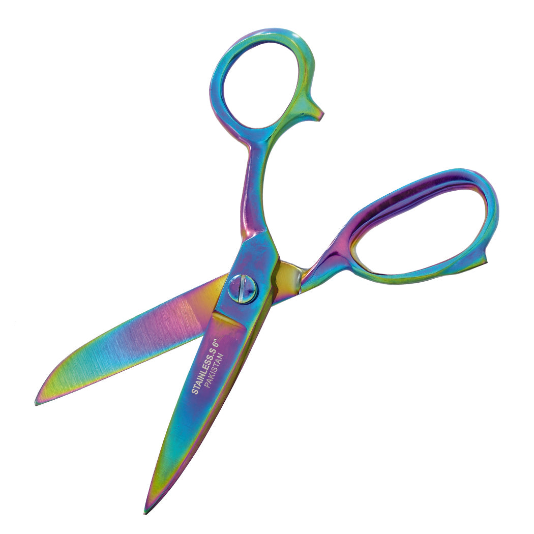 6" Multi-Color Fabric Shears  Tailor Sewing Scissors for Dressmaking
