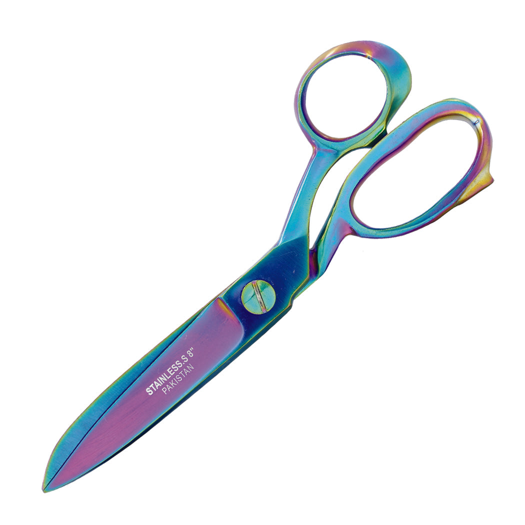 8" Multi-Color Fabric Shears  Tailor Sewing Scissors for Dressmaking