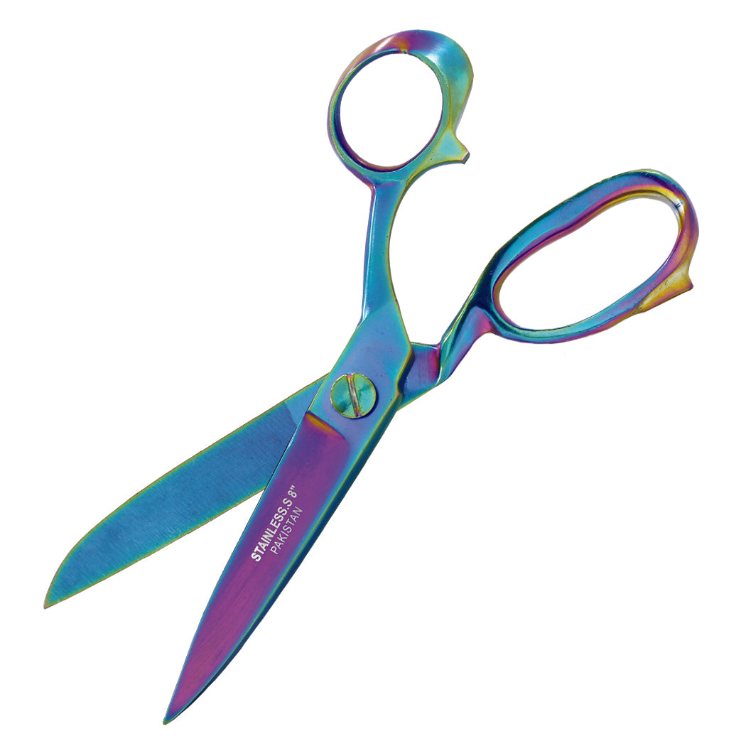 8" Multi-Color Fabric Shears  Tailor Sewing Scissors for Dressmaking