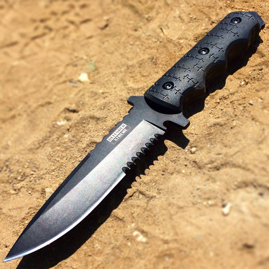 9" Full Tang Tactical Hunting Survival Knife w/ Sheath Military Bowie Combat New
