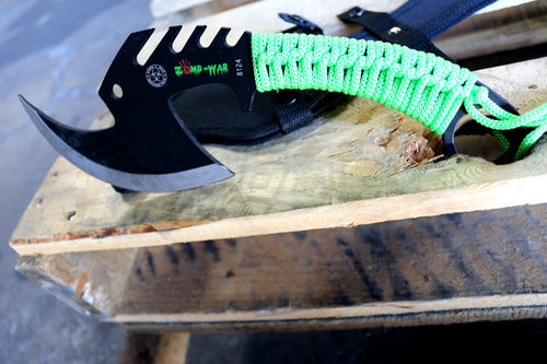 11.5" Zomb-War Tactical Axe Stainless Steel Green