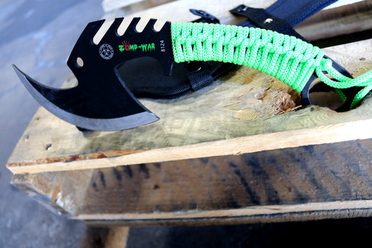 11.5" Zomb-War Tactical Axe Stainless Steel Green