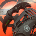 5.75" Zomb-War Black Boot Skinner Knife with Sheath