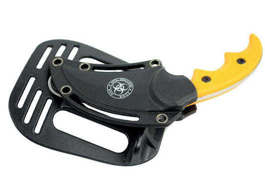 5.75" Zomb-War Orange Boot Skinner Knife with Sheath