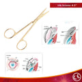 4.5" Straight Iris Scissors  Fine Tip Surgical Cutting Tool Stainless