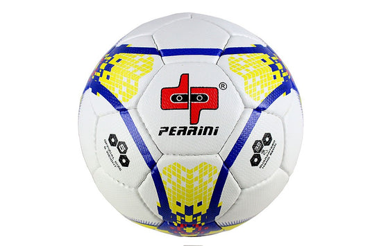 Perrini Match Soccer Ball Tacno Material Training Football Yellow Blue Size 5
